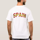 スペインのサッカーのTシャツ Tシャツ (裏面)