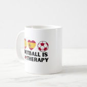 スペインのサッカーはセラピー コーヒーマグカップ (正面左)