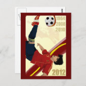スペインのサッカーアート2012 Futbol Campeones de Europa ポストカード (正面/裏面)