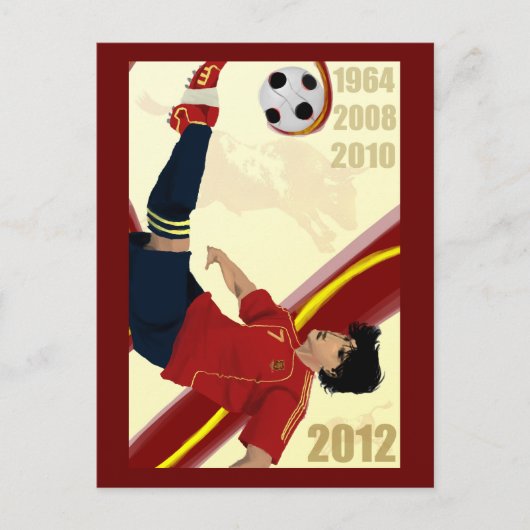 スペインのサッカーアート2012 Futbol Campeones de Europa ポストカード (正面)