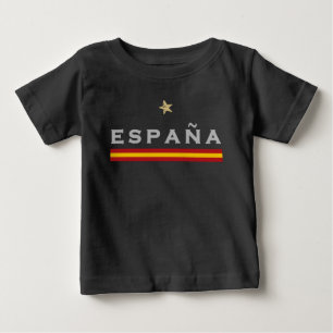 スペインのサッカーシャツサッカーファンスペインの国旗 ベビーTシャツ