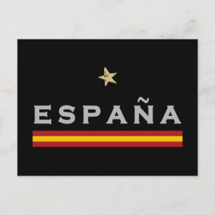 スペインのサッカーシャツサッカーファンスペインの国旗 ポストカード