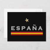 スペインのサッカーシャツサッカーファンスペインの国旗 ポストカード (正面/裏面)