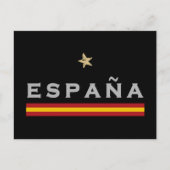 スペインのサッカーシャツサッカーファンスペインの国旗 ポストカード (正面)