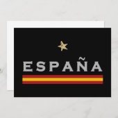 スペインのサッカーシャツサッカーファンスペインの国旗 招待状 (正面/裏面)