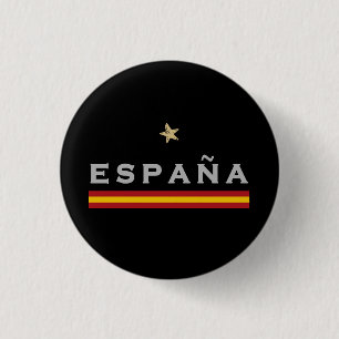 スペインのサッカーシャツサッカーファンスペインの国旗 缶バッジ