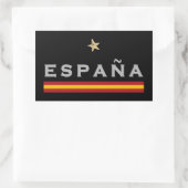 スペインのサッカーシャツサッカーファンスペインの国旗 長方形シール (バッグ)