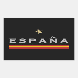 スペインのサッカーシャツサッカーファンスペインの国旗 長方形シール