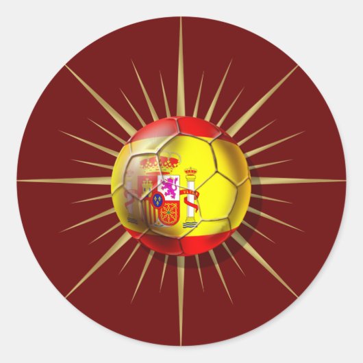 スペインのサッカースターバストギフト ラウンドシール (正面)