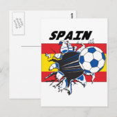 スペインのサッカーファンマーチ ポストカード (正面/裏面)