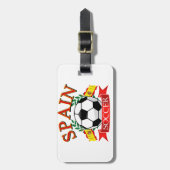 スペインのサッカーボールのデザイン ラゲッジタグ (正面縦)