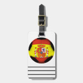 スペインのサッカーボール ラゲッジタグ (正面縦)