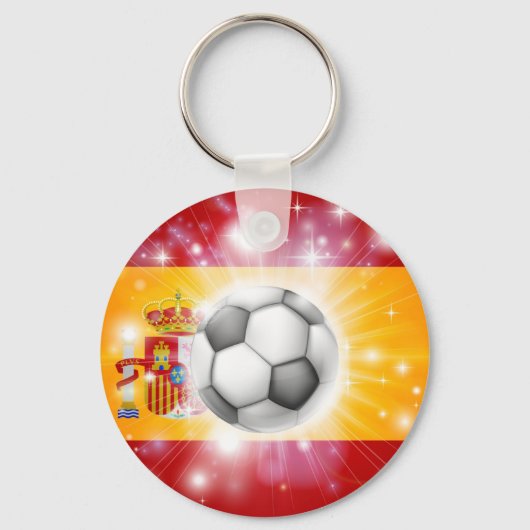スペインのサッカー国旗 キーホルダー (正面)