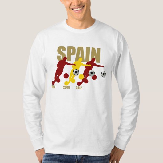 スペインのサッカー1964 2008 2012年のTricampeona de Europa Tシャツ (正面)