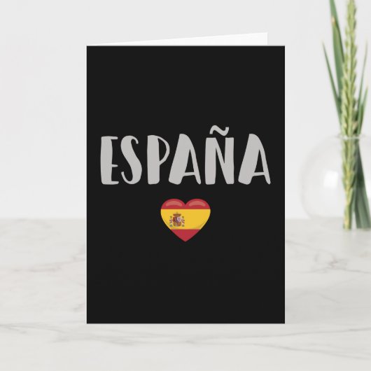 スペインのサッカー・サッカーのファンシャツ国旗 カード (正面)