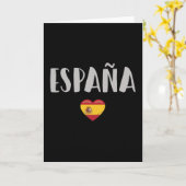 スペインのサッカー・サッカーのファンシャツ国旗 カード (黄色い花)