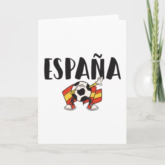 スペインのサッカー・サッカーのファンシャツ国旗 カード (正面)