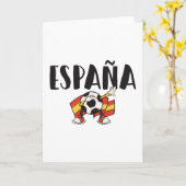 スペインのサッカー・サッカーのファンシャツ国旗 カード (黄色い花)