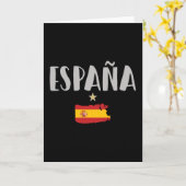 スペインのサッカー・サッカーのファンシャツ国旗 カード (黄色い花)