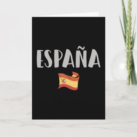 スペインのサッカー・サッカーのファンシャツ国旗 カード (正面)