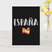 スペインのサッカー・サッカーのファンシャツ国旗 カード (黄色い花)