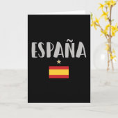 スペインのサッカー・サッカーのファンシャツ国旗 カード (黄色い花)