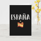 スペインのサッカー・サッカーのファンシャツ国旗 カード (黄色い花)