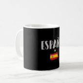 スペインのサッカー・サッカーのファンシャツ国旗 コーヒーマグカップ (正面左)
