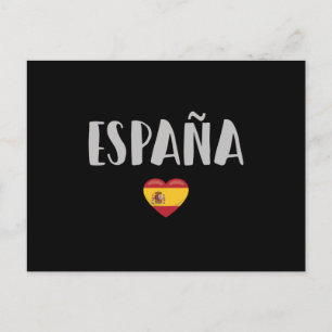 スペインのサッカー・サッカーのファンシャツ国旗 ポストカード