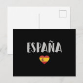 スペインのサッカー・サッカーのファンシャツ国旗 ポストカード (正面/裏面)