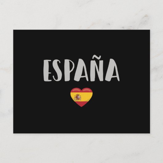 スペインのサッカー・サッカーのファンシャツ国旗 ポストカード (正面)