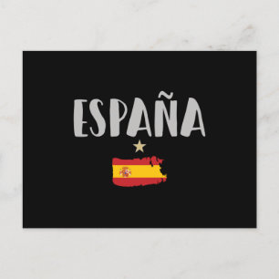 スペインのサッカー・サッカーのファンシャツ国旗 ポストカード