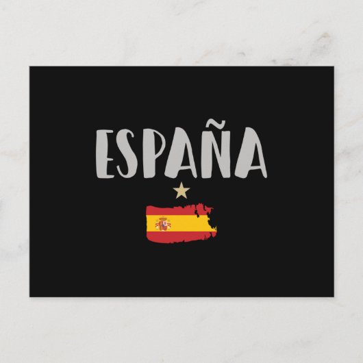 スペインのサッカー・サッカーのファンシャツ国旗 ポストカード (正面)