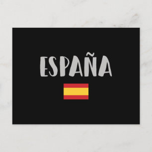 スペインのサッカー・サッカーのファンシャツ国旗 ポストカード