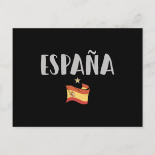 スペインのサッカー・サッカーのファンシャツ国旗 ポストカード