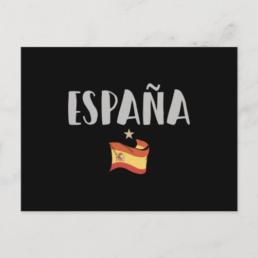 スペインのサッカー・サッカーのファンシャツ国旗 ポストカード (正面)