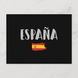 スペインのサッカー・サッカーのファンシャツ国旗 ポストカード