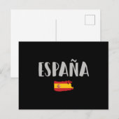 スペインのサッカー・サッカーのファンシャツ国旗 ポストカード (正面/裏面)