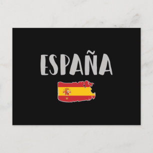 スペインのサッカー・サッカーのファンシャツ国旗 ポストカード