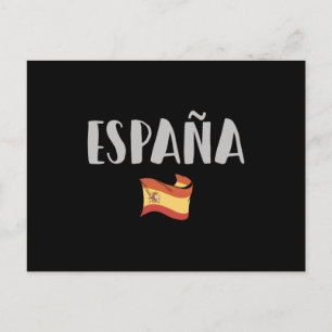 スペインのサッカー・サッカーのファンシャツ国旗 ポストカード