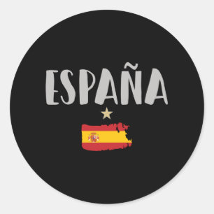 スペインのサッカー・サッカーのファンシャツ国旗 ラウンドシール