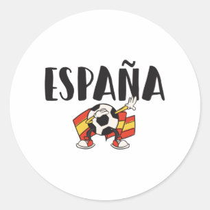 スペインのサッカー・サッカーのファンシャツ国旗 ラウンドシール