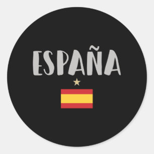 スペインのサッカー・サッカーのファンシャツ国旗 ラウンドシール