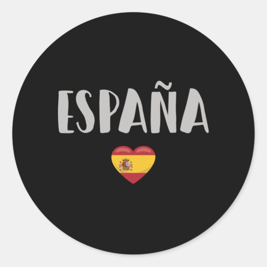 スペインのサッカー・サッカーのファンシャツ国旗 ラウンドシール (正面)
