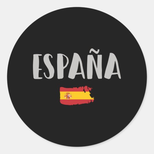 スペインのサッカー・サッカーのファンシャツ国旗 ラウンドシール (正面)