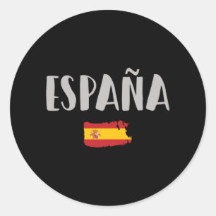 スペインのサッカー・サッカーのファンシャツ国旗 ラウンドシール