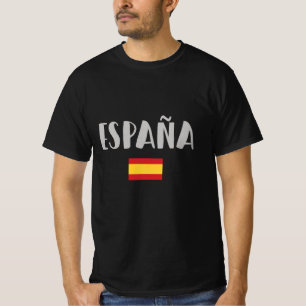 スペインのサッカー・サッカーのファンシャツ国旗 Tシャツ