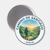 スペインのサンティアゴ・デ・コンポステーラの巡礼路 マグネット (正面/裏面)