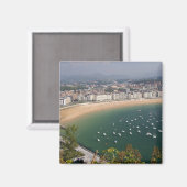 スペインのサン・セバスチャン。サンのバスク様式の都市 マグネット (正面/裏面)