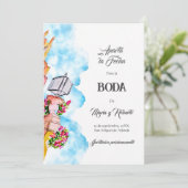 スペインのサン・ミゲル・デ・アジェンデ　保存の日付 招待状 (スタンド正面)